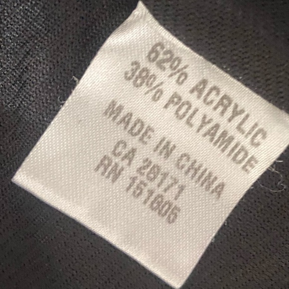 Papa black lace asymmetric hem lined stand up collar with tie trim size large - Picture 9 of 9